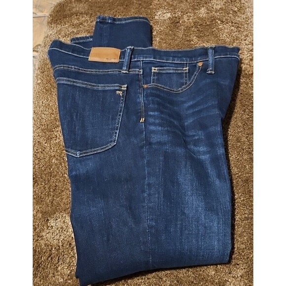 New $135 31 34X29 MADEWELL  Mid-Rise Skinny Jeans Dark Blue Super Stretch Denim - Picture 3 of 8